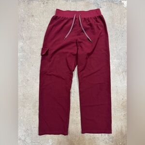 Jaanuu - Women’s 4-Pocket Scrub Pant - Wine